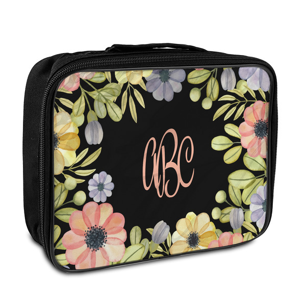 Custom Boho Floral Insulated Lunch Bag (Personalized)