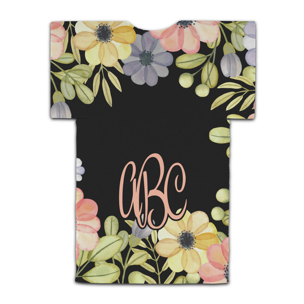 Boho Floral Jersey Bottle Cooler - BACK (flat)