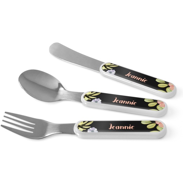Custom Boho Floral Kid's Flatware (Personalized)