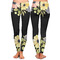 Boho Floral Ladies Leggings - Front and Back