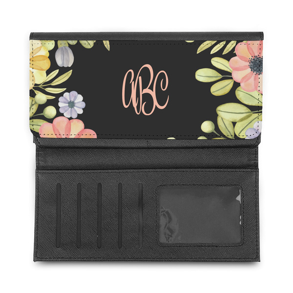 Boho Floral Ladies Wallet - Half Way Open