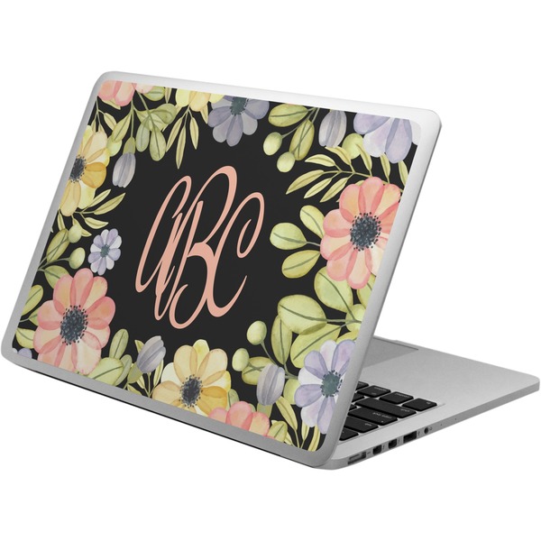 Custom Boho Floral Laptop Skin - Custom Sized (Personalized)
