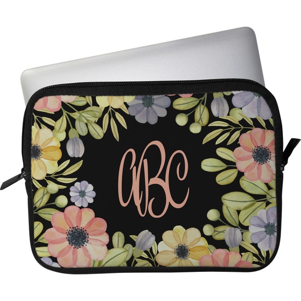 Custom Boho Floral Laptop Sleeve / Case - 13" (Personalized)