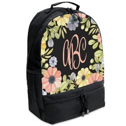 Boho Floral Backpacks - Black (Personalized)