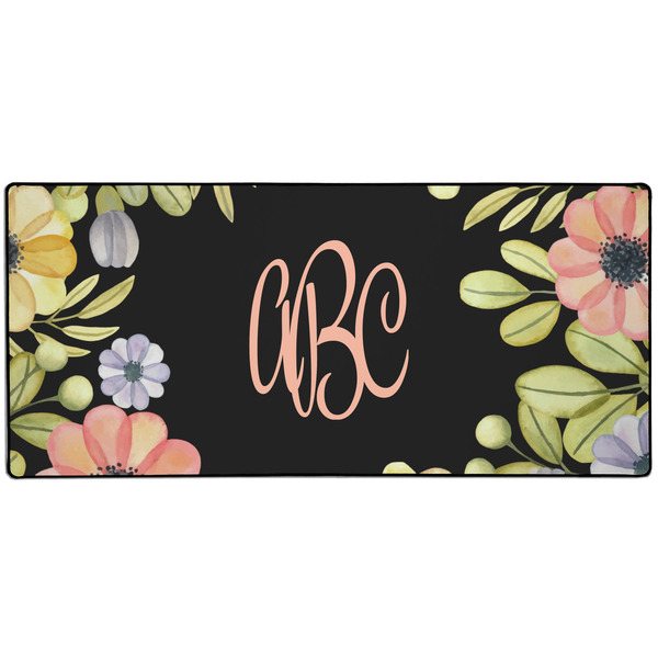 Custom Boho Floral Gaming Mouse Pad (Personalized)
