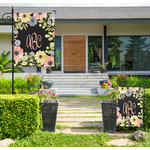 Boho Floral Large Garden Flag - Single Sided (Personalized)