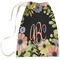 Boho Floral Large Laundry Bag - Front View