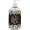 Boho Floral Large Liquid Dispenser (16 oz) - White
