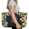 Boho Floral Large Rope Tote Bag - In Context View