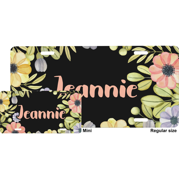 Boho Floral License Plate (Sizes)