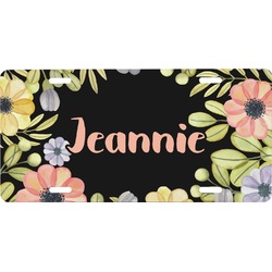 Boho Floral Front License Plate (Personalized)