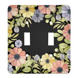 Boho Floral Light Switch Cover (2 Toggle Plate) (Personalized)