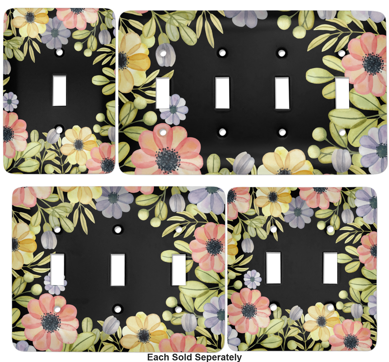 Boho Floral Light Switch Cover (Personalized) YouCustomizeIt