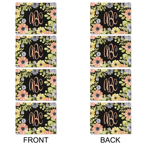 Boho Floral Linen Placemat - APPROVAL Set of 4 (double sided)