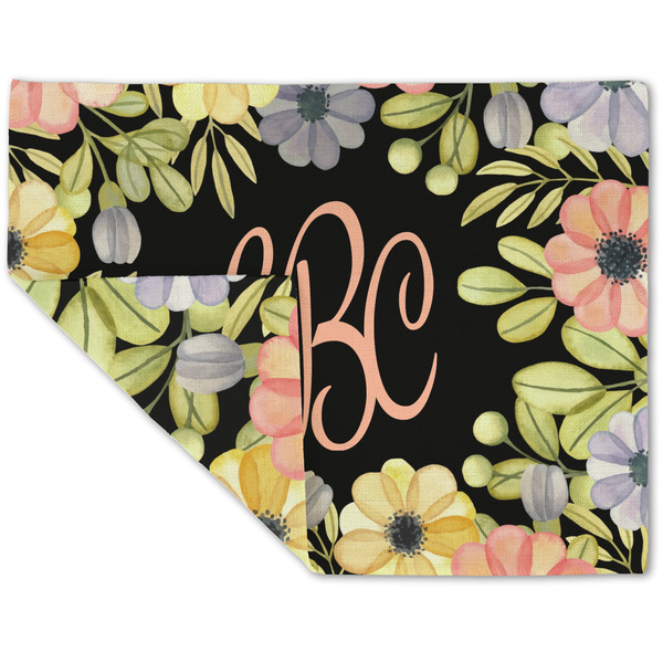 Boho Floral Linen Placemat - Folded Corner (double side)