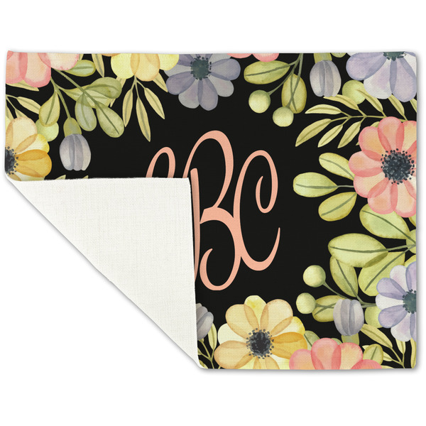 Boho Floral Linen Placemat - Folded Corner (single side)