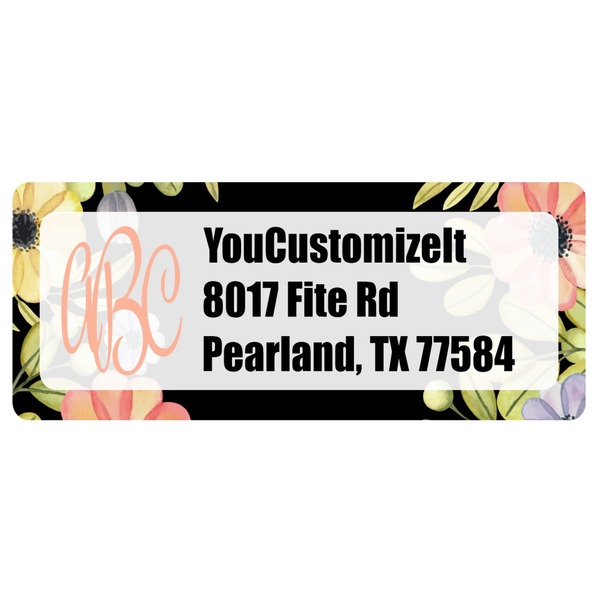 Custom Boho Floral Return Address Labels (Personalized)