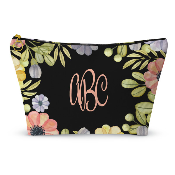 Custom Boho Floral Makeup Bag - Small - 8.5"x4.5" (Personalized)