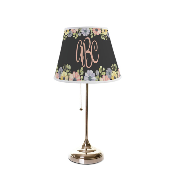 Boho Floral Poly Film Empire Lampshade - On Stand
