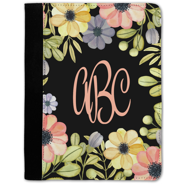 Custom Boho Floral Notebook Padfolio - Medium w/ Monogram