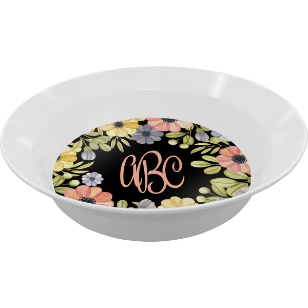 Custom Boho Floral Melamine Bowl - 12 oz (Personalized)