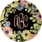 Boho Floral Melamine Plate (Personalized)