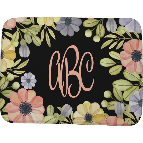 Custom Boho Floral Memory Foam Bath Mat - 48"x36" (Personalized)