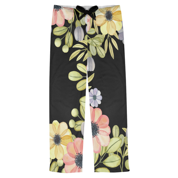 Custom Boho Floral Mens Pajama Pants - XL
