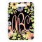 Boho Floral Metal Luggage Tag - Front Without Strap