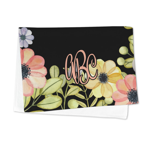 Boho Floral Microfiber Dish Towel - FOLDED HALF