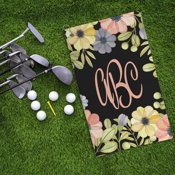 Boho Floral Microfiber Golf Towels - LIFESTYLE