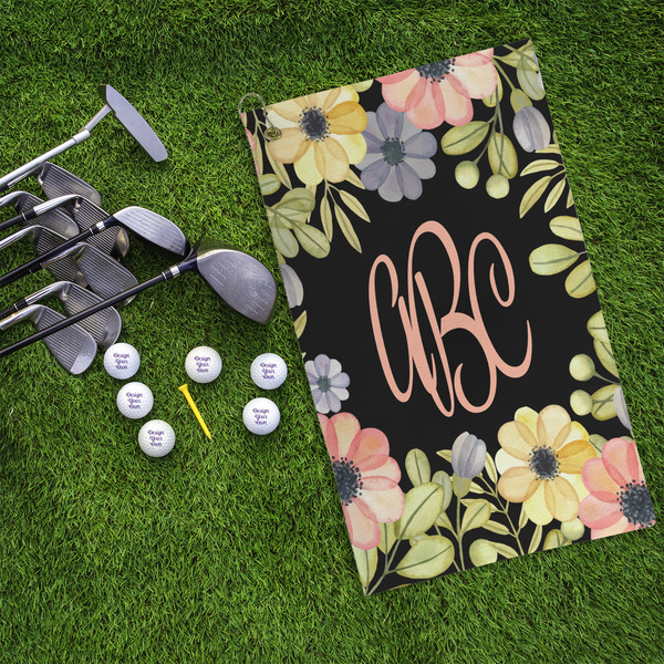 Boho Floral Microfiber Golf Towels - LIFESTYLE