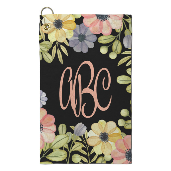 Custom Boho Floral Microfiber Golf Towel - Small (Personalized)