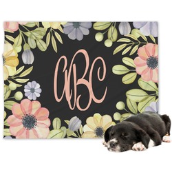 Boho Floral Dog Blanket (Personalized)