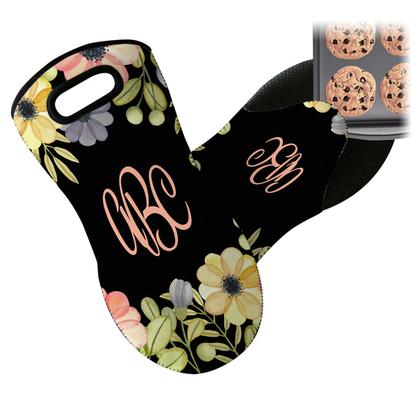 Boho Floral Neoprene Oven Mitt