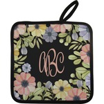 Boho Floral Pot Holder w/ Monogram