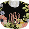 Boho Floral Velour Baby Bib w/ Monogram