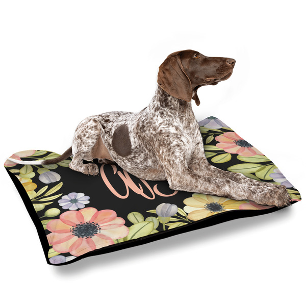 Boho Floral Outdoor Dog Beds - Large - IN CONTEXT