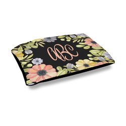 Boho Floral Outdoor Dog Bed - Medium (Personalized)