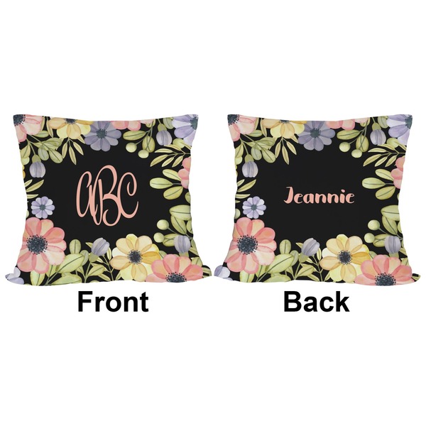 Boho Floral Outdoor Pillow - 18x18