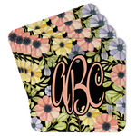 Boho Floral Paper Coasters w/ Monograms