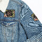 Boho Floral Patches Lifestyle Jean Jacket Detail