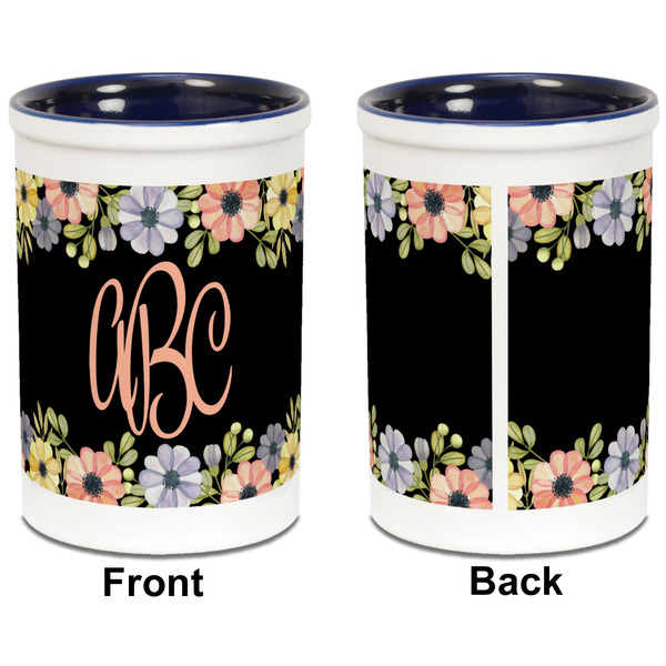 Boho Floral Pencil Holder - Blue - approval