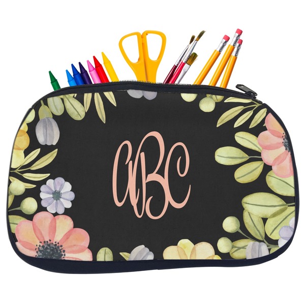 Boho Floral Pencil / School Supplies Bags - Medium
