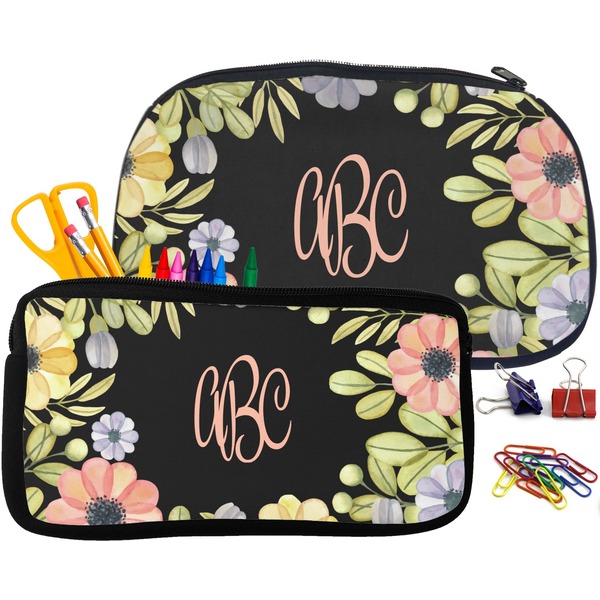 Boho Floral Pencil / School Supplies Bags Small and Medium