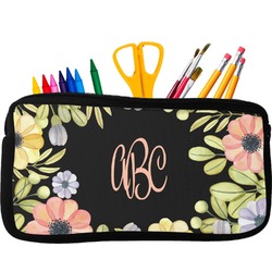 Boho Floral Neoprene Pencil Case (Personalized)