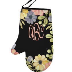 Boho Floral Left Oven Mitt (Personalized)