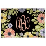 Boho Floral Laminated Placemat w/ Monogram
