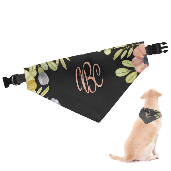 Custom Boho Floral Dog Bandana - XLarge (Personalized)