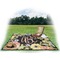 Boho Floral Picnic Blanket - with Basket Hat and Book - in Use